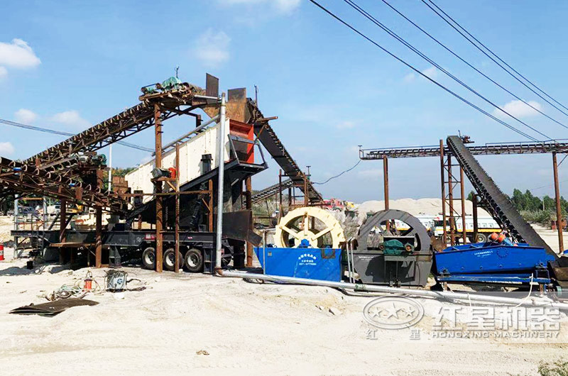 碎石洗砂一体机工作现场 碎石洗砂一体机工作现场