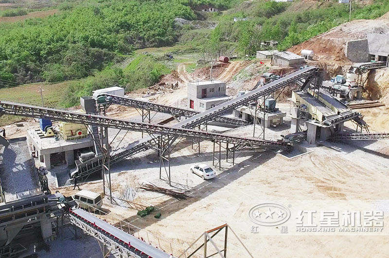 河南洛阳时产200吨破碎生产线俯瞰图 河南洛阳时产200吨破碎生产线俯瞰图