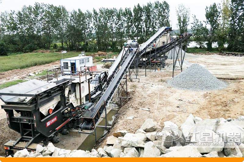 可移动石子打砂机环保工作现场 可移动石子打砂机环保工作现场