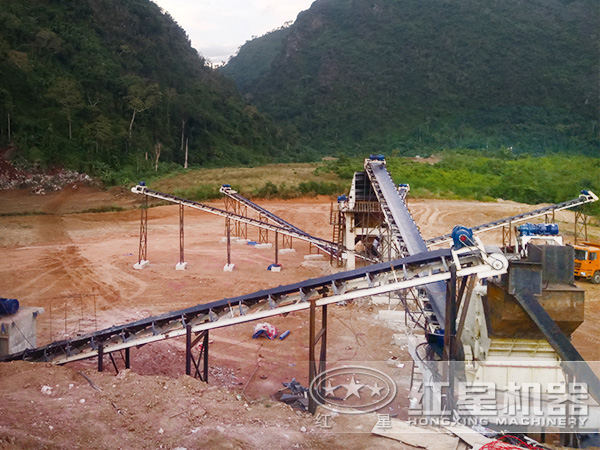 环保无尘化石料制砂生产线现场 环保无尘化石料制砂生产线现场