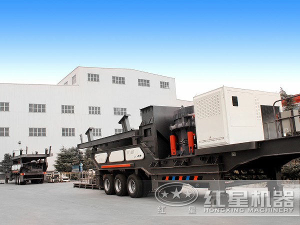 车载可移动式碎石子机:配圆锥破 车载可移动式碎石子机:配圆锥破