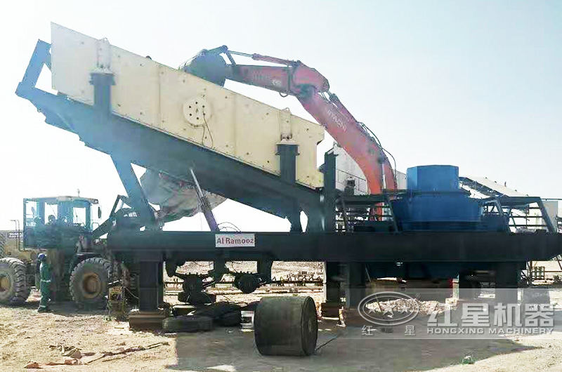轮胎移动制砂设备 轮胎移动制砂设备