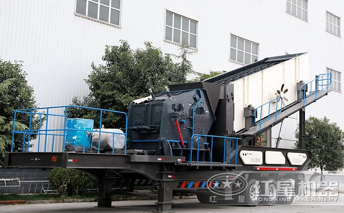 一小时200吨到300吨的可移动轮胎打石子机 一小时200吨到300吨的可移动轮胎打石子机