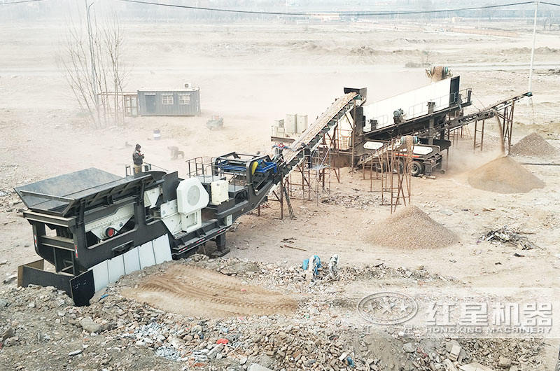 轮胎式移动建筑垃圾处理机,多机组合,减少成本30% 轮胎式移动建筑垃圾处理机,多机组合,减少成本30%