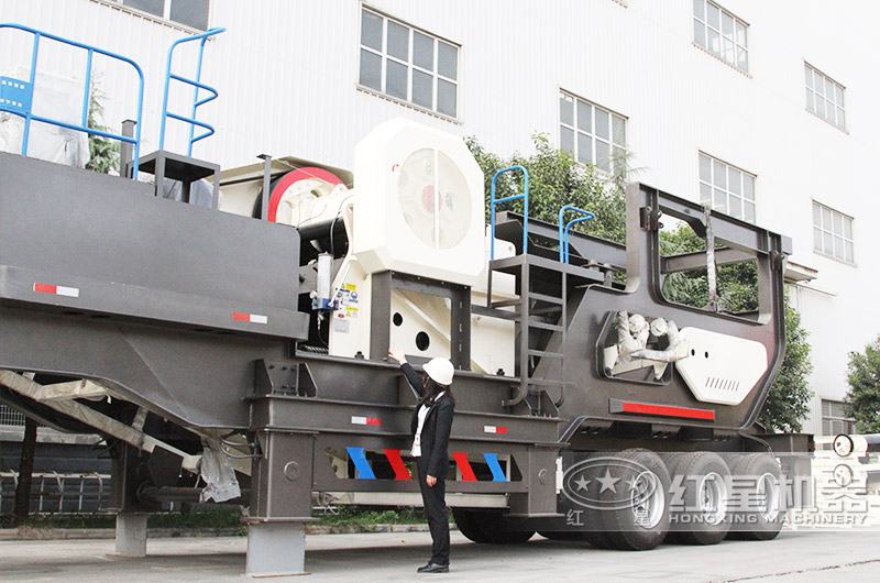 移动磕石机配鄂破机 移动磕石机配鄂破机