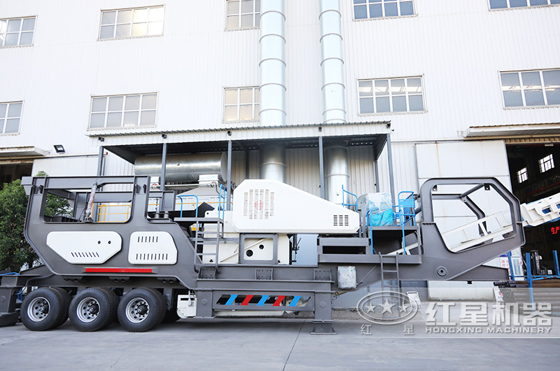 车载移动颚破机,给料粗碎一体机