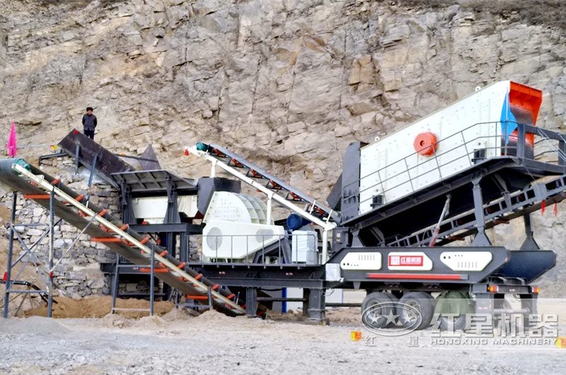 车载石头粉碎机作业现场 车载石头粉碎机作业现场