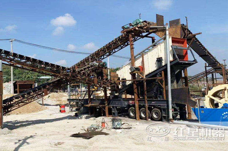 湖北移动制砂筛分破碎机生产现场 湖北移动制砂筛分破碎机生产现场