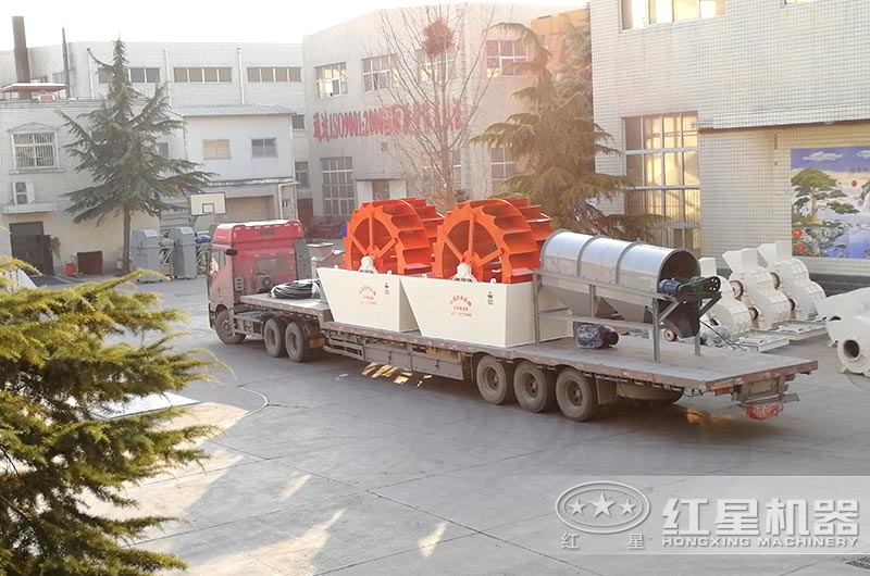 一套洗沙机械设备发往河南周口 一套洗沙机械设备发往河南周口