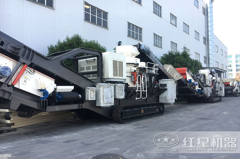 履带式流动打石子机 履带式流动打石子机