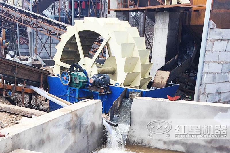 轮式洗砂机生产现场图 轮式洗砂机生产现场图