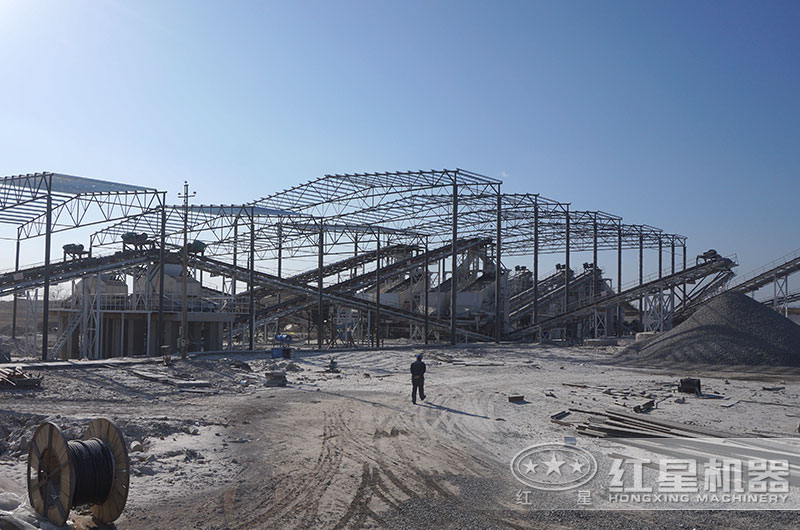 固定式混凝土破碎生产线现场图 固定式混凝土破碎生产线现场图