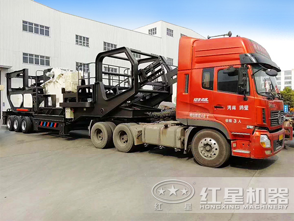 时产200吨废钢渣移动破碎机直接发往客户现场 时产200吨废钢渣移动破碎机直接发往客户现场