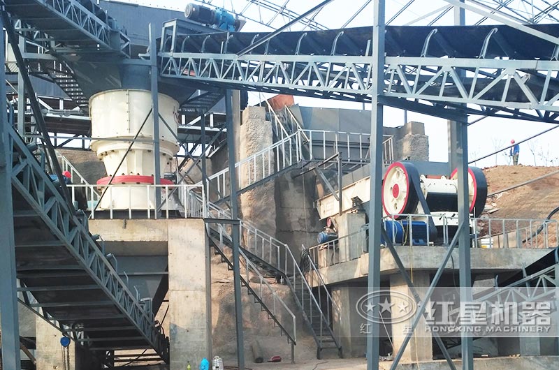 河南客户石头破碎生产线图 河南客户石头破碎生产线图