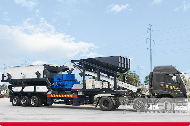 冲击式轮胎移动破碎站图片 冲击式轮胎移动破碎站图片