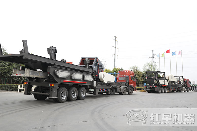 青石移动破碎站发货现场图片 青石移动破碎站发货现场图片