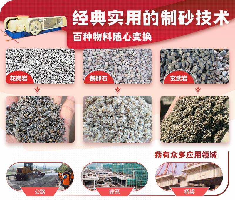 对辊制砂机可处理近200多种物料 对辊制砂机可处理近200多种物料