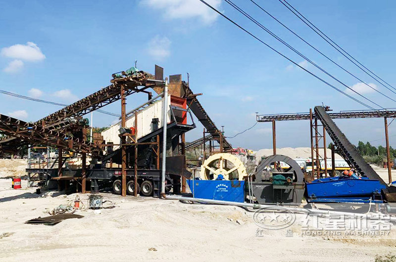 海南客户移动磨砂机生产现场图 海南客户移动磨砂机生产现场图