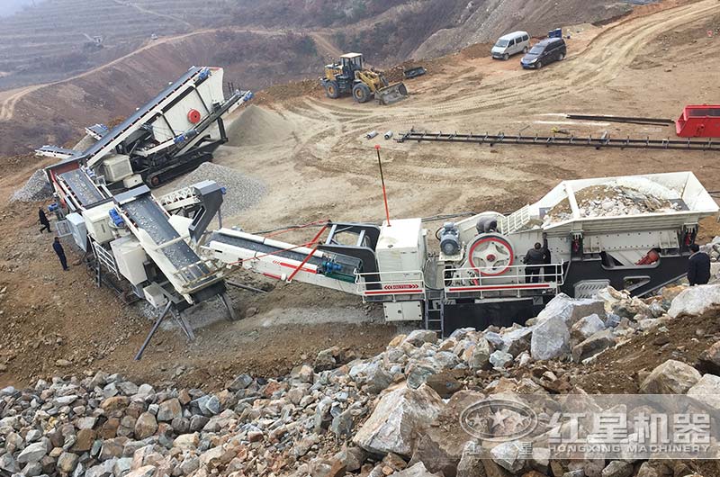 移动砂石生产线现场图片 移动砂石生产线现场图片