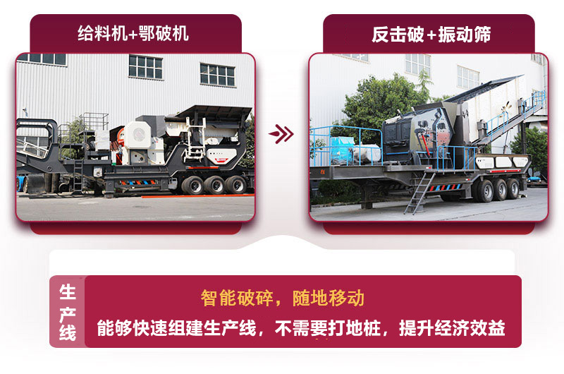 二合一配置移动砂石生产线 二合一配置移动砂石生产线