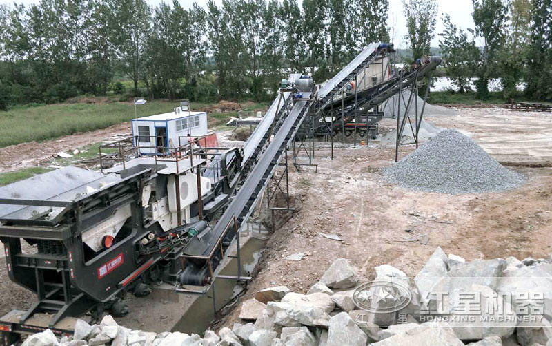移动制砂机作业现场 移动制砂机作业现场