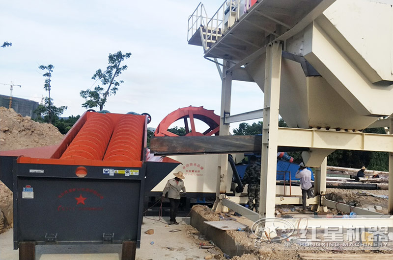 水洗沙机安装现场 水洗沙机安装现场