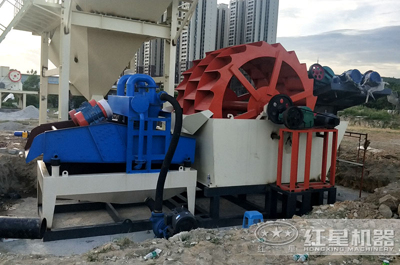 机制砂洗砂脱水现场 机制砂洗砂脱水