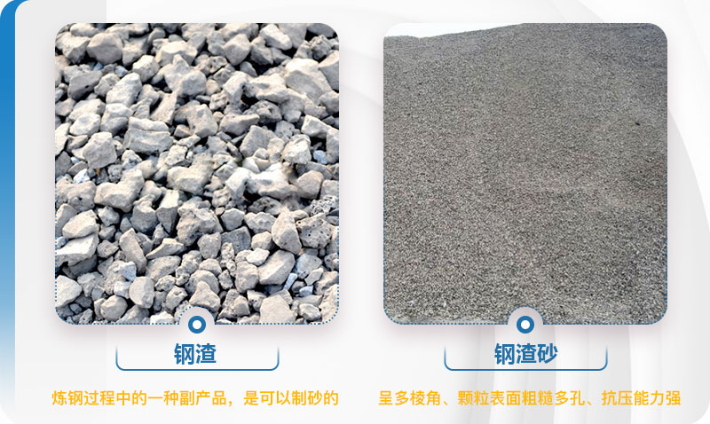 钢渣制砂前后对比图 钢渣制砂前后对比图