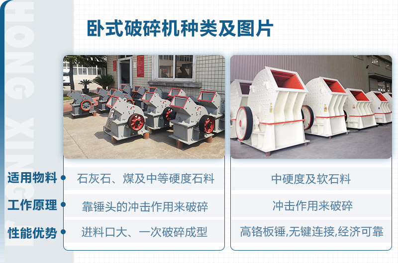 卧式破碎机种类及图片 卧式破碎机种类及图片