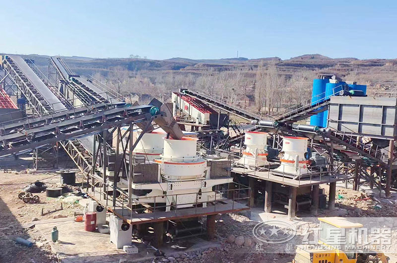 碎石破碎生产线客户现场 碎石破碎生产线客户现场