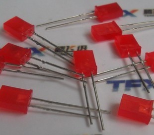 发光二极管led 长方形 2×5×7mm 红发红 高亮 正品芯片 吐血甩卖